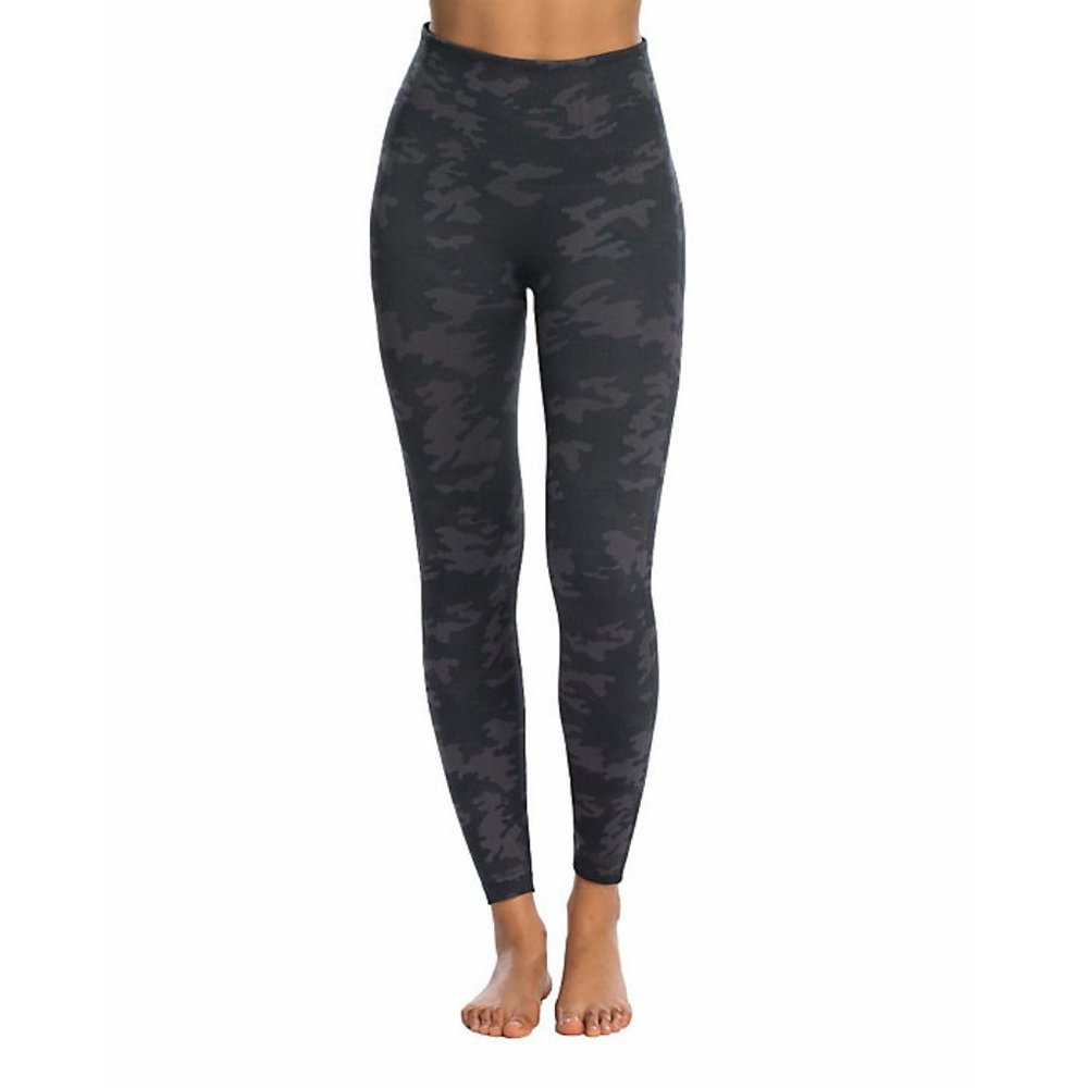 Spanx Black Camo Look at Me Now Leggings Large